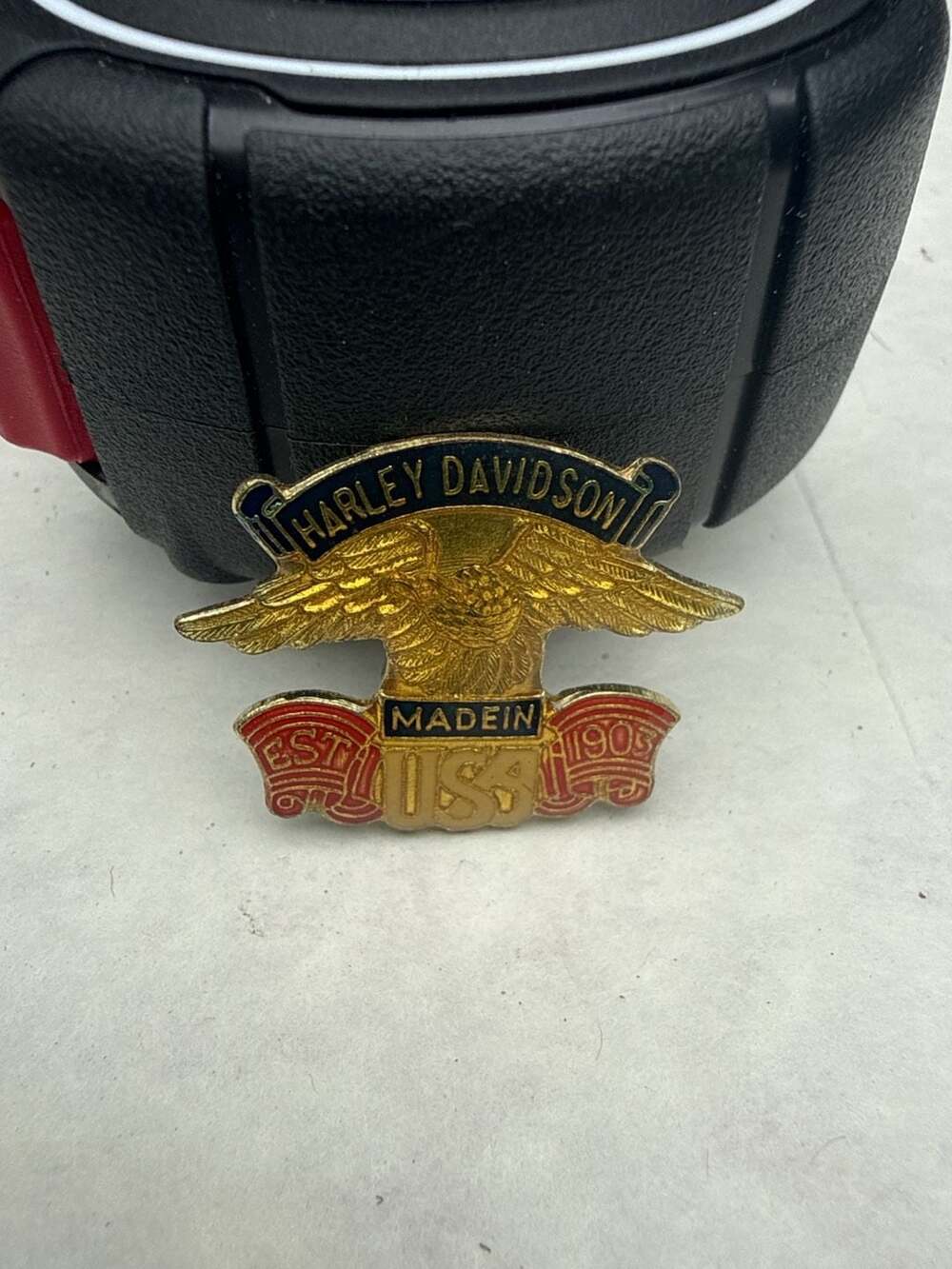 Harley Davidson Eagle Made In USA Pin Lapel Badge Vintage